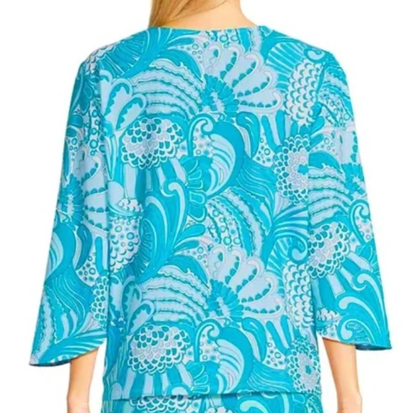 Jude Connally Daniella Jude Cloth Top in Enchanted Sea Sz XL - Picture 2 of 12